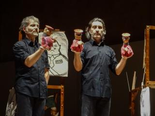Imatge d'Eudald Ferré i Luca Ronga en una representació