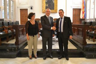 Foto de la recepció institucional al cònsul del Marroc