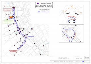 Plànol de les afectacions al trànsit amb motiu de la rua de lluïment