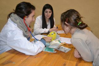 Un moment del taller Hospital dels Ossets de Peluix, aquest dilluns al matí a La Palma