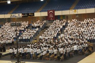 Imatge del Fem Coral 2014, aquest dimecres al pavelló olímpic