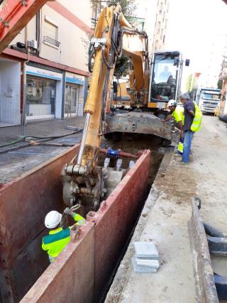 Foto d'obres de millora de la xarxa