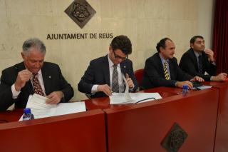 Signatura del conveni entre l'Ajuntament de Reus i la CEPTA.