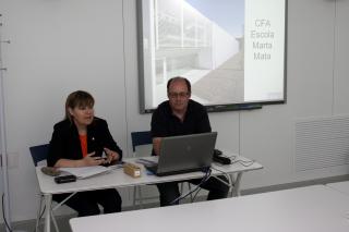 La regidora Montserrat Duch durant l'acte de presentació de l'oferta formativa per al curs 2012-2013. .