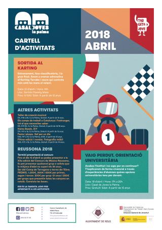 Cartell activitats Casal de Joves abril 2018