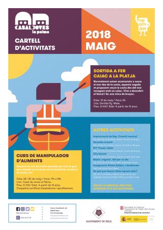 Cartell de les activitats de maig del Casal de Joves