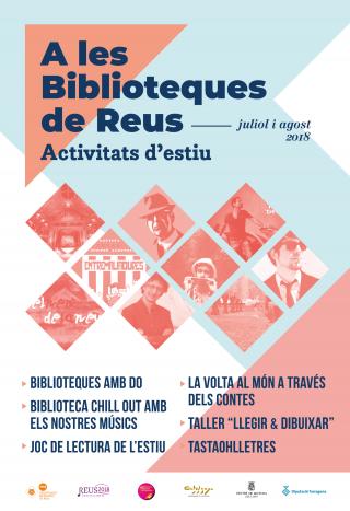 Cartell de les activitats d'estiu a les Biblioteques Municipals de Reus