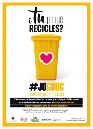 Imatge del cartell de la campanya #JoGroc