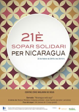 Cartell 21è Sopar Solidari per Nicaragua Reus 2019