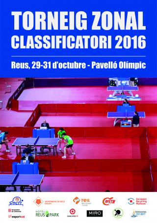 Cartell del torneig Zonal 2016 de tennis taula