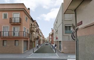 Recreació carrer Alt de Sant Pere després de la reforma