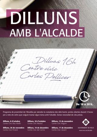 Cartell de la segona edició de Dilluns amb l'alcalde