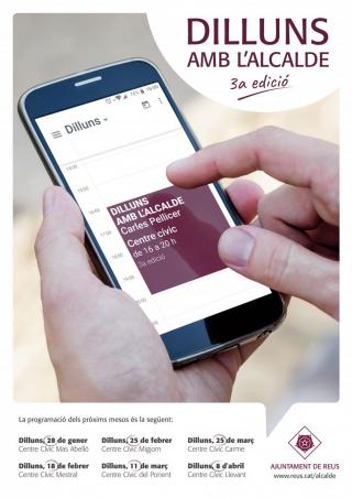 Cartell de la tercera edició de Dilluns amb l'alcalde
