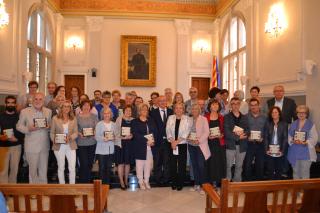 Imatge de grup recepció docents jubilats a Reus 2018