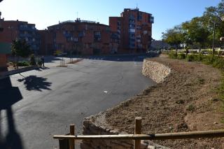 Imatge del nou aparcament del carrer de Badalona