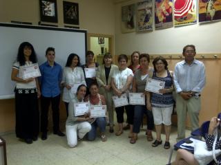 Lliurament de diplomes del curs d'alfabetització informàtica del Pla Educatiu d'Entorn 