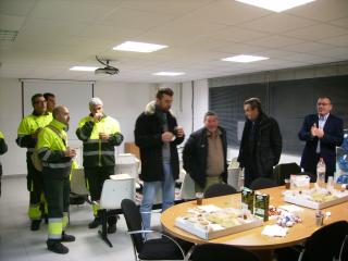 Esmorzar amb els treballadors del servei de neteja
