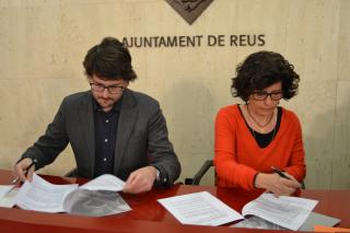 Foto de la signatura del conveni