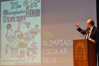 Foto de la presentació de la 35a edició de l’Olimpíada Escolar de Reus