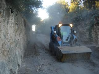 Foto dels treballs al camí de Blancafort