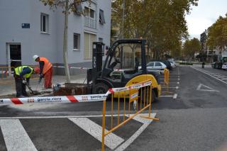 Foto de les obres del nou carril bici