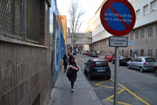 Foto de la zona d'estacionament de l'Institut Baix Camp