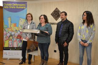 Imatge presentació ciutats defensores dels drets humans a Reus 2019