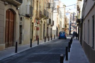 Foto del carrer de la Victòria reobert al trànsit