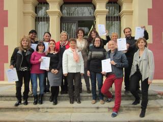 Imatge de l'acte de lliurament dels diplomes dels cursos de català del CNL a Reus
