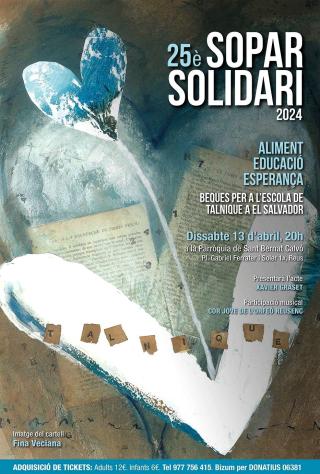 Cartell Sopar solidari amb El Salvador 2024