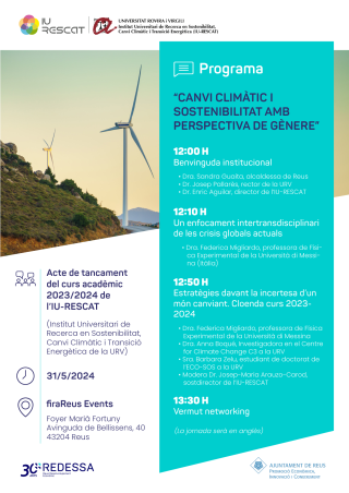 Cartell jornada canvi climàtic FiraReus Events
