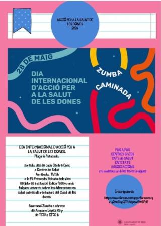 Cartell caminada Dia Internacional d'Acció per a la salut de les dones