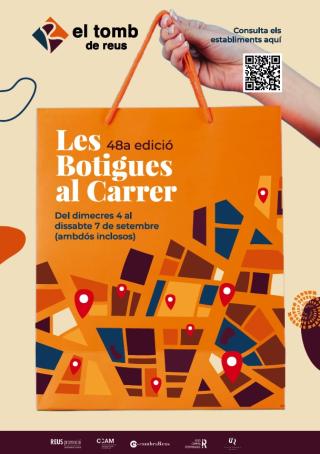 Cartell de Les Botigues al Carrer Estiu 2024