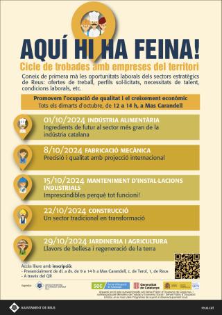 Cartell servei Aquí hi ha feina