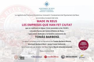 Cartell Made in Reus Tomàs Barberà