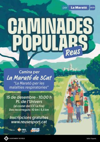 Cartell caminada popular per la Marató