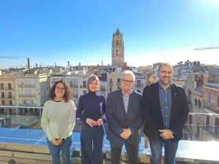 El regidor de Salut i Esports amb representants de la Volta i presidenta Diputació