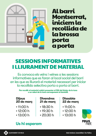 Cartell porta a porta Montserrat