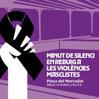 Imatge de la convocatòria del minut de silenci per feminicidi del 24 d'abril