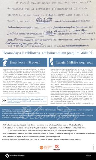 Díptic Bloomsday Reus