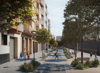Imatge virtual de la reforma del carrer del Doctor Ferran