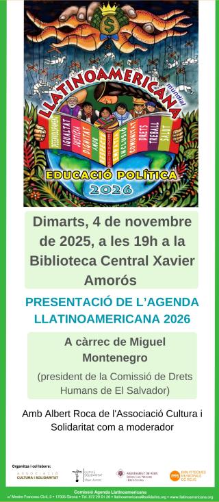 Cartell de la presentació de l'Agenda Llatinoamericana 2026