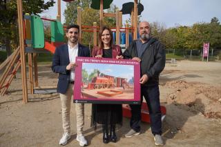 Presentació de la remodelació de l'àrea de jocs infantils del parc del Trenet