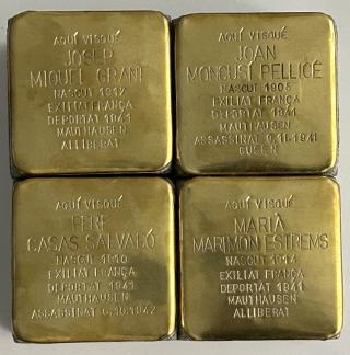 Llambordes Stolpersteine que s'instal·laran aquest desembre 2025