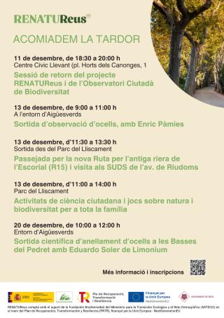 Agenda d'actrivitats de desembre de RenatuReus
