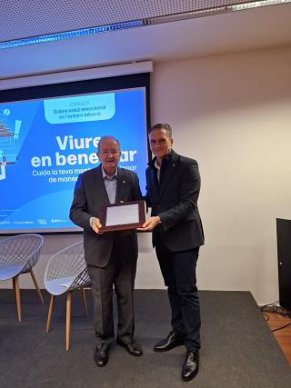 Josep González i Josep Baiges, lliurament placa