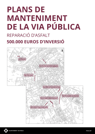 Plànol de les obres d'asfaltat