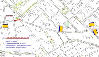 Plànol de les afectacions al trànsit a l'avinguda Prat de la Riba