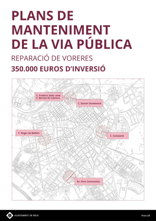 Plànol del projecta de millora de voreres