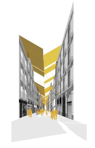 Render del projecte de tendal del carrer de Llovera